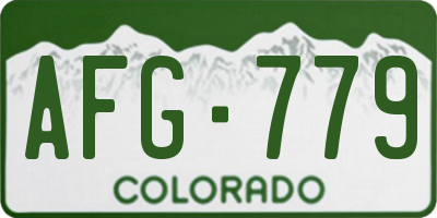 CO license plate AFG779