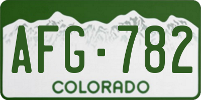 CO license plate AFG782