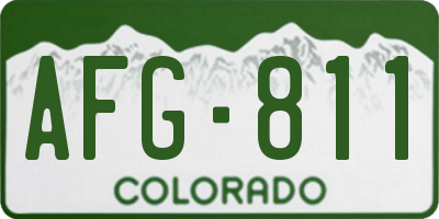CO license plate AFG811