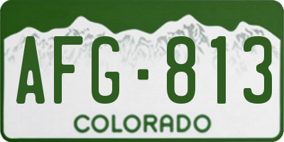 CO license plate AFG813