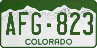CO license plate AFG823