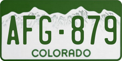 CO license plate AFG879