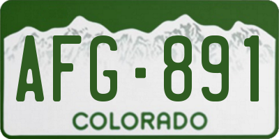 CO license plate AFG891