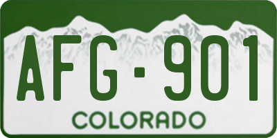 CO license plate AFG901