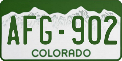 CO license plate AFG902