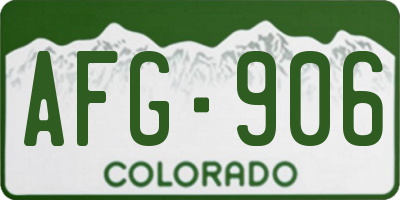 CO license plate AFG906