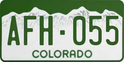 CO license plate AFH055