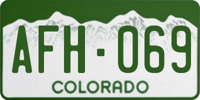 CO license plate AFH069