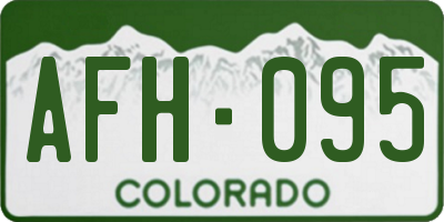 CO license plate AFH095