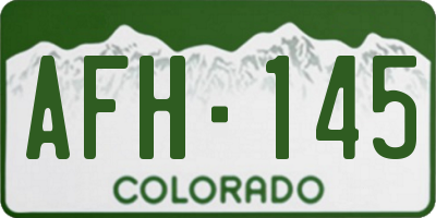 CO license plate AFH145
