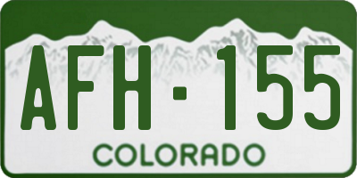 CO license plate AFH155