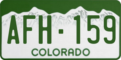 CO license plate AFH159