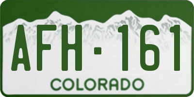 CO license plate AFH161