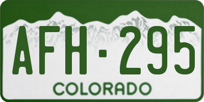 CO license plate AFH295