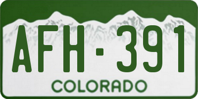 CO license plate AFH391