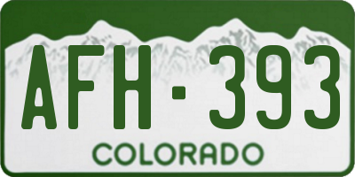 CO license plate AFH393
