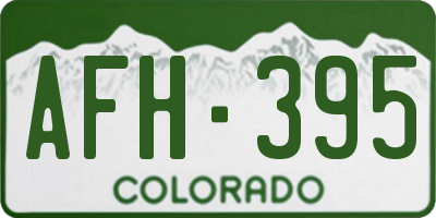 CO license plate AFH395