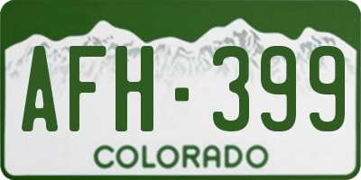 CO license plate AFH399