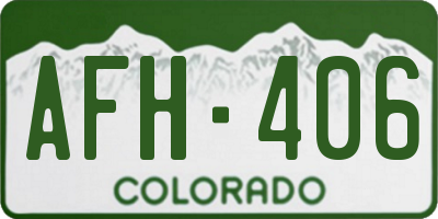 CO license plate AFH406