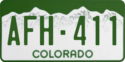CO license plate AFH411