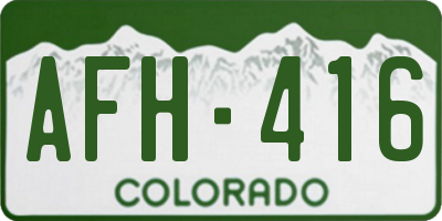 CO license plate AFH416