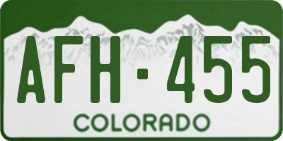 CO license plate AFH455