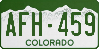 CO license plate AFH459