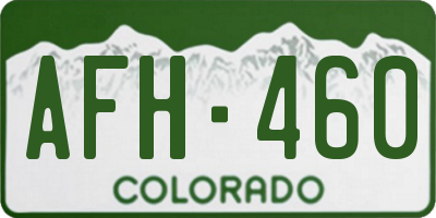 CO license plate AFH460