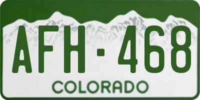 CO license plate AFH468