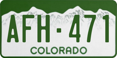 CO license plate AFH471