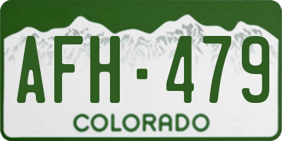 CO license plate AFH479