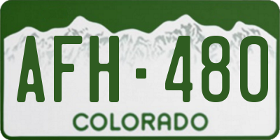 CO license plate AFH480