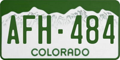 CO license plate AFH484