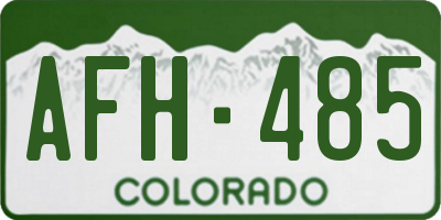 CO license plate AFH485