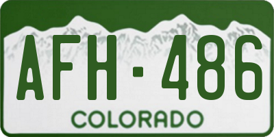 CO license plate AFH486