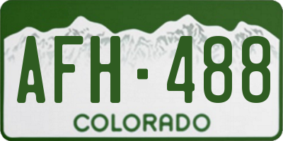 CO license plate AFH488