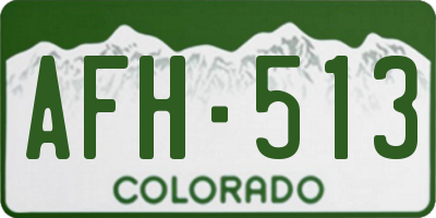 CO license plate AFH513