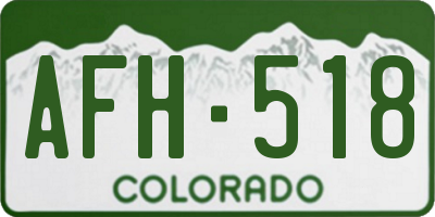 CO license plate AFH518