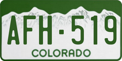 CO license plate AFH519