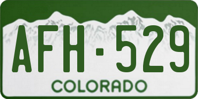 CO license plate AFH529