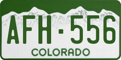 CO license plate AFH556