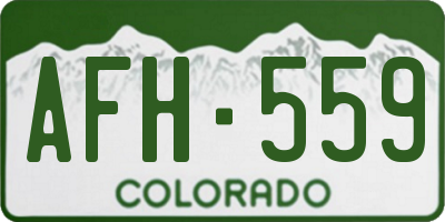CO license plate AFH559
