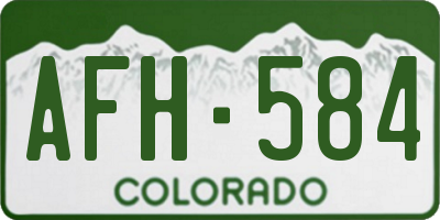 CO license plate AFH584