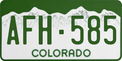 CO license plate AFH585