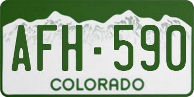 CO license plate AFH590