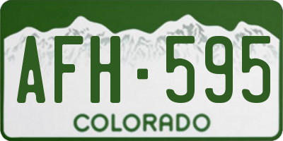 CO license plate AFH595
