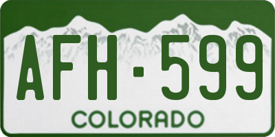 CO license plate AFH599