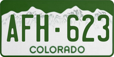 CO license plate AFH623