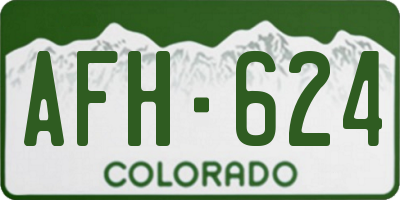 CO license plate AFH624