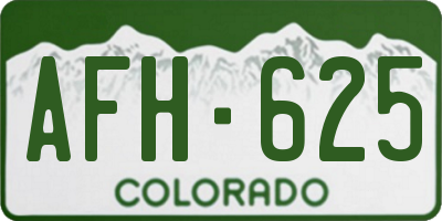 CO license plate AFH625